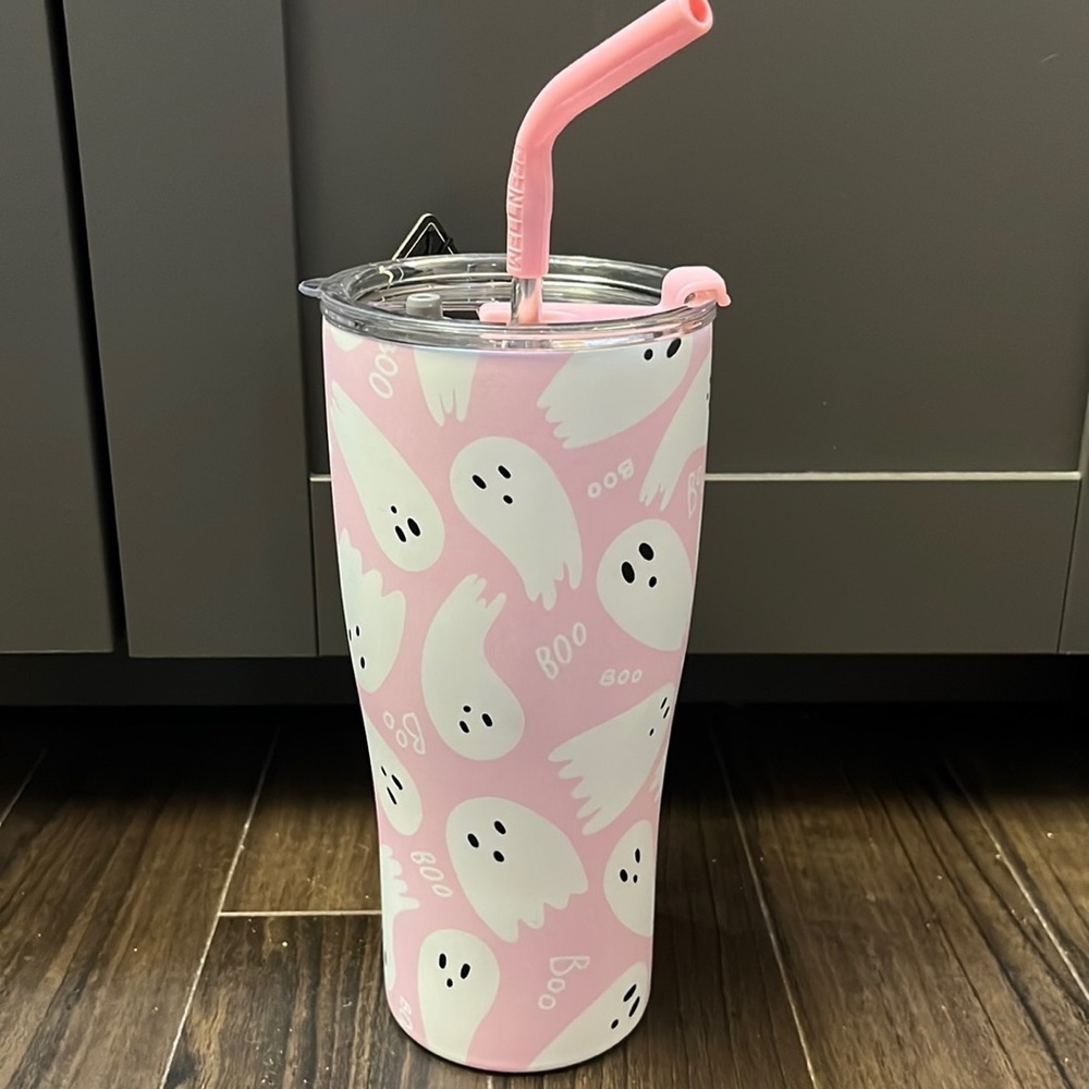 TikTok Viral Halloween Ghost Double Wall Pink Tumbler *Boo* 30 Oz